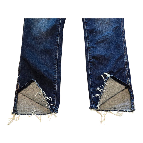 Gap Womens Jeans Size 10R Blue Sky High Vintage Slim Raw Hem Ankle Distressed - Picture 8 of 12